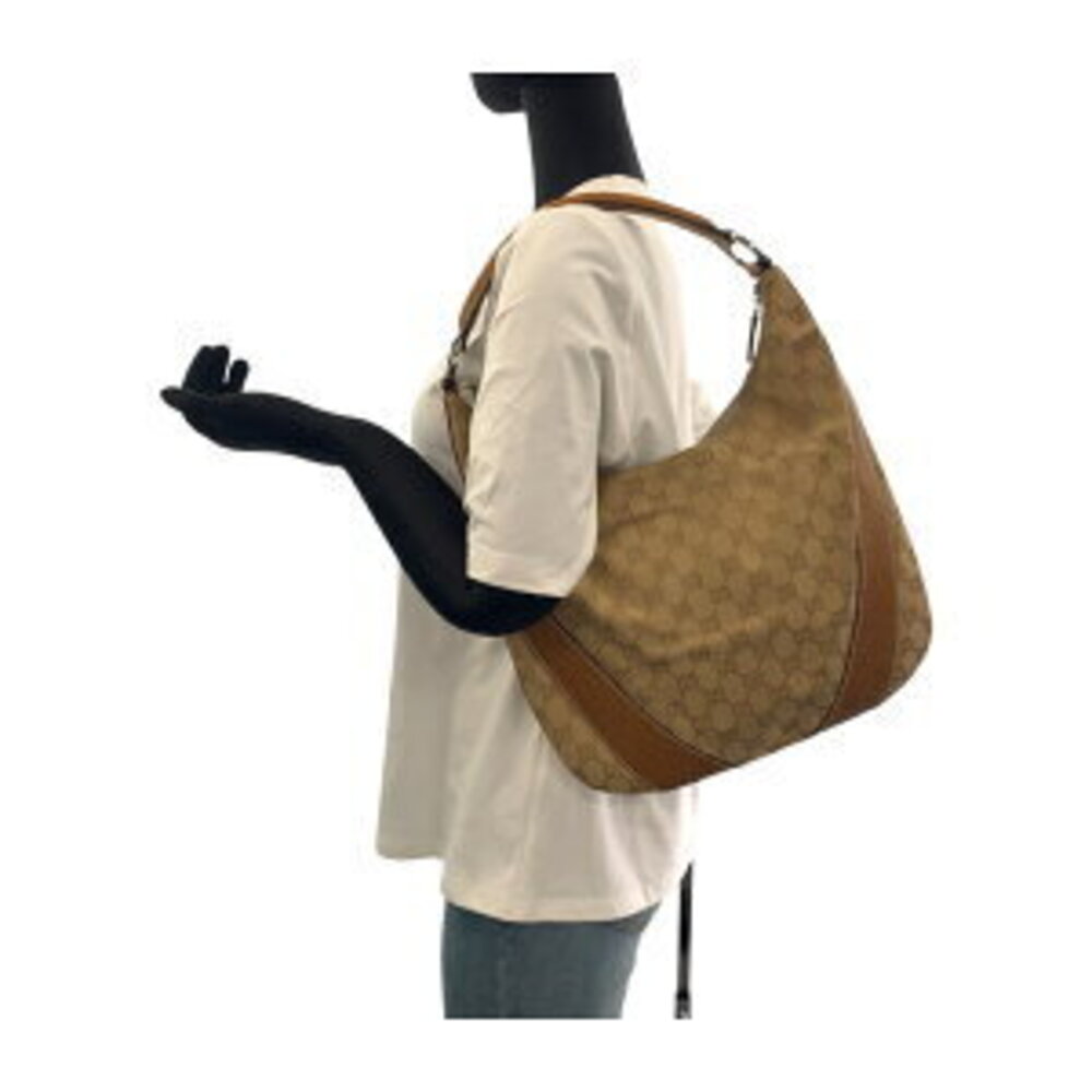 Gucci Tan Camel Tan Canvas Beige Tan Brown Bag Shoulder GG - Picture 7 of 10